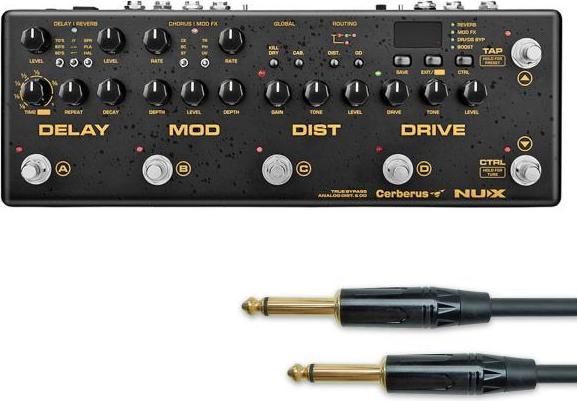 NUX Cerberus multi-effects unit with jack cable (Guitar)