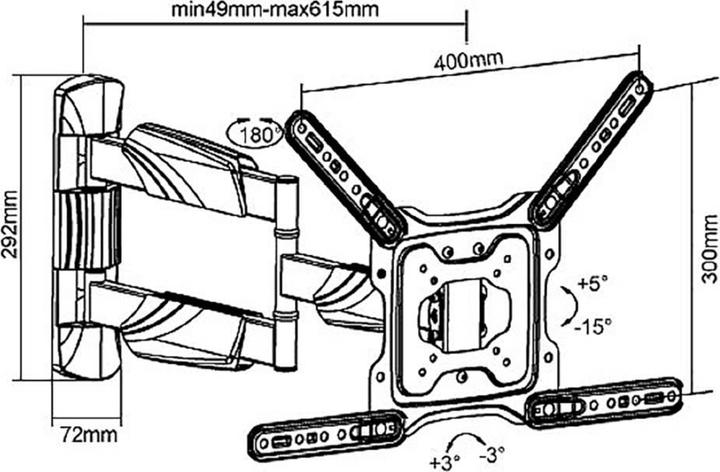 Produktbild Reflecta Flexo 55-4040T (Wand, 35 kg, 23" - 55")