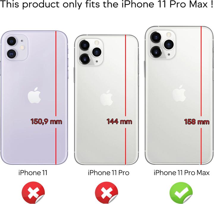 Actual product image Nalia 360° glass envelope (Apple iPhone 11 Pro Max)