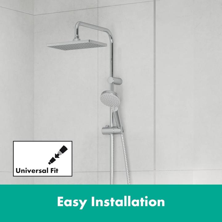 Actual product image hansgrohe HG Showerpipe VERNIS Shape 230 1jet with bath thermostat EcoSmart chrome