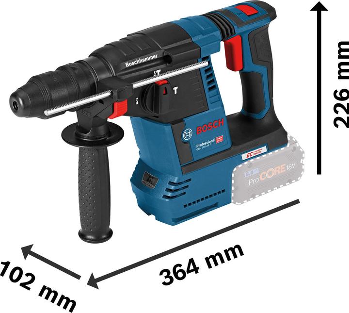 Actual product image Bosch Professional GBH 18V-26 F Cordless Hammer Drill (Rechargeable battery operated)