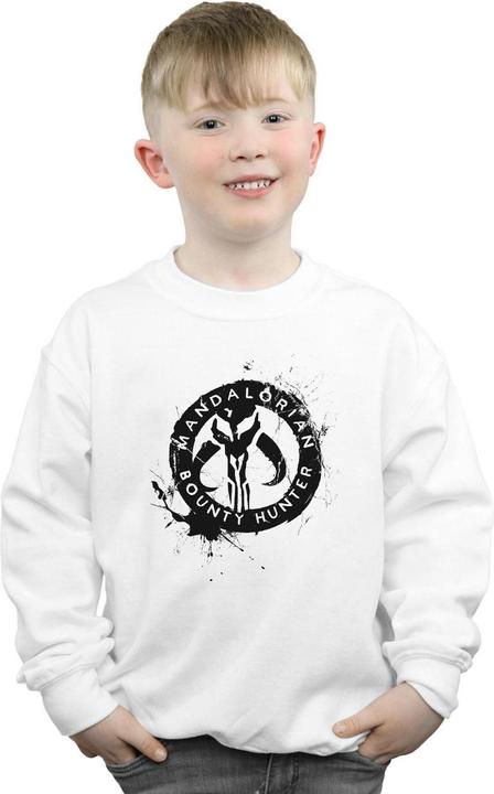 Immagine prodotto Star Wars The Mandalorian Bounty Hunter Splatter Skull Felpa Ragazzi (104)