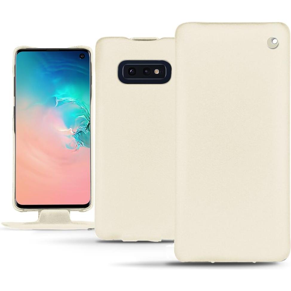 Noreve Lederschutzhülle vertikal (Samsung Galaxy S10e), Smartphone Hülle, Weiss