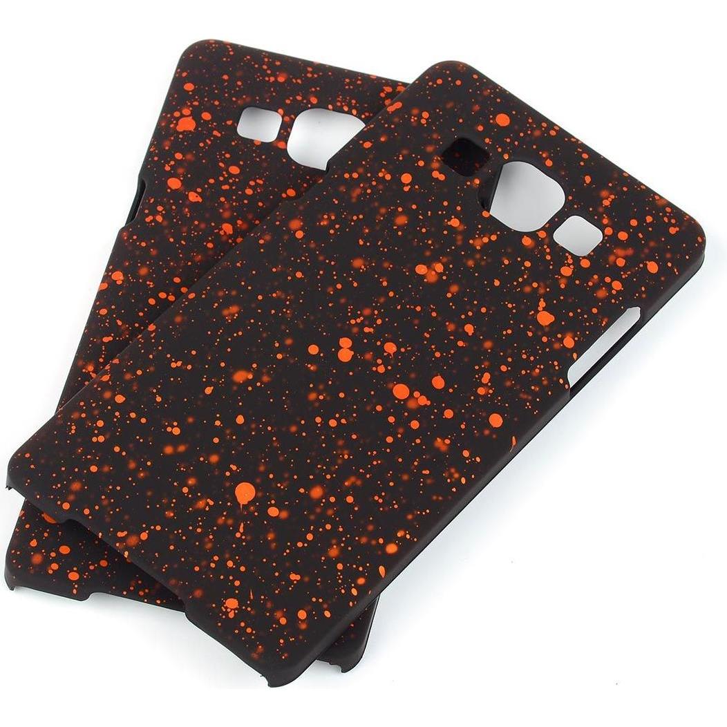 Thumbnail - König Design Handy Hülle Schutz Case Bumper Etuis für Samsung Galaxy A5 2015 3D Sterne Orange (Samsung Galaxy J5 (2015))...