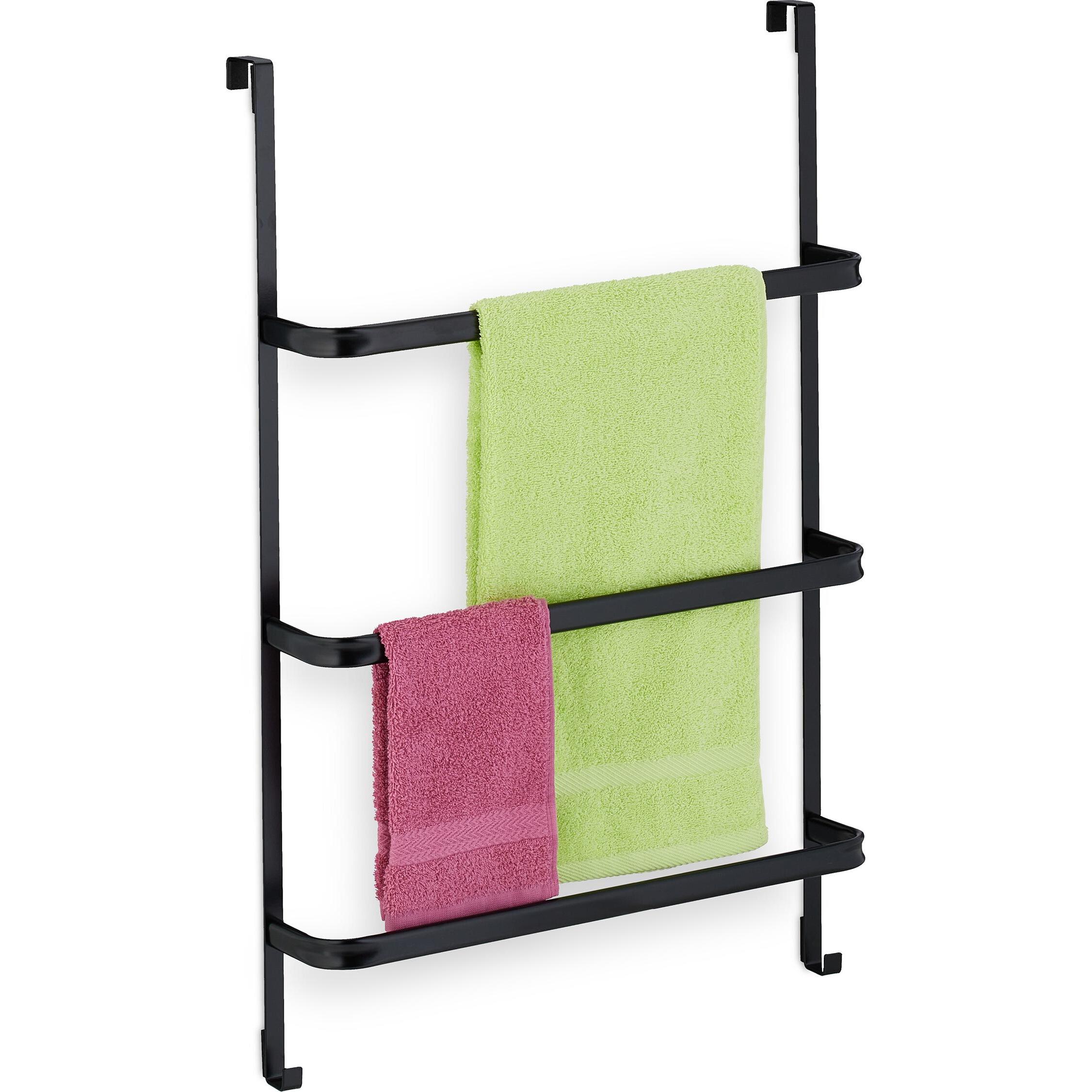 Relaxdays, Handtuchhalter + Handtuchhaken, Handtuchhalter