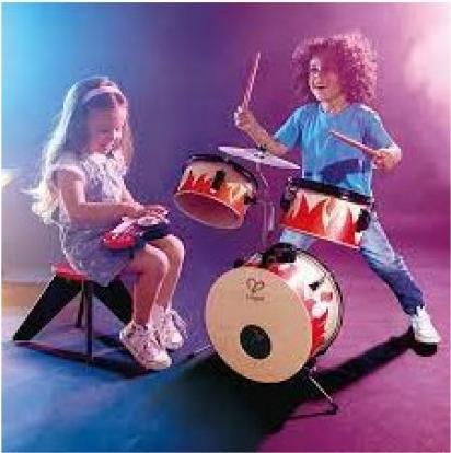 Actual product image Hape Cool drum set with stool