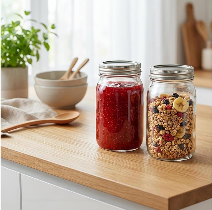 Actual product image Relaxdays 8-piece jam jar set (8 pcs., 0.50 l)