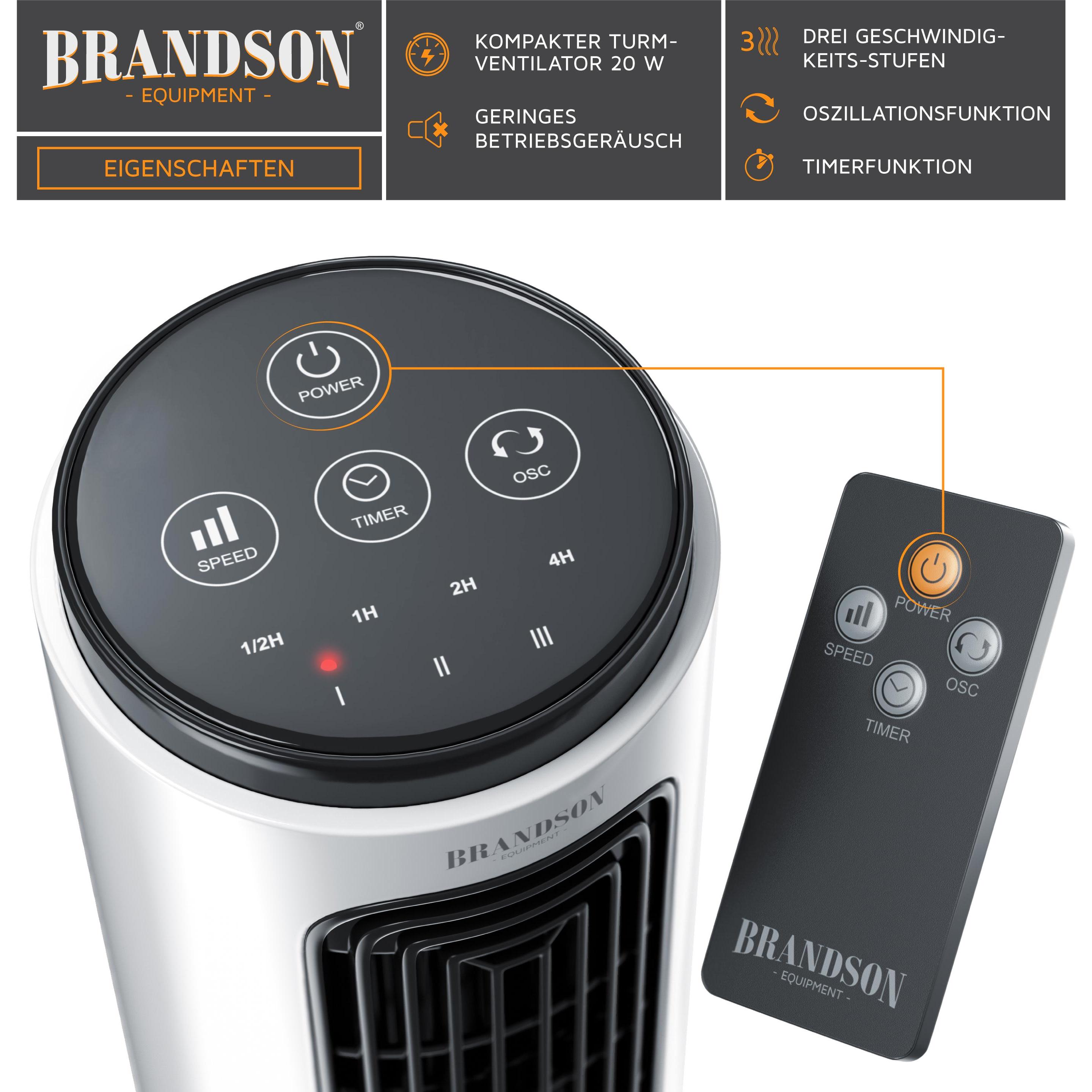 Thumbnail - Brandson Turmventilator, Ventilator, Weiss