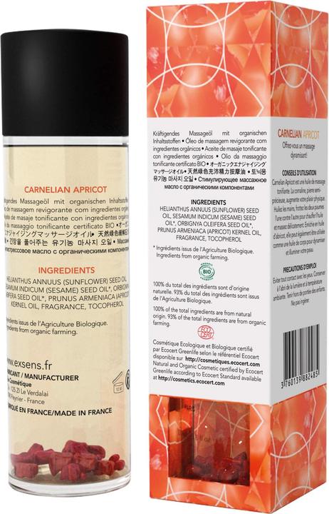 Voedingswaarden en ingrediënten Exsens Erotische Massageolie Abrikoos (100 ml)