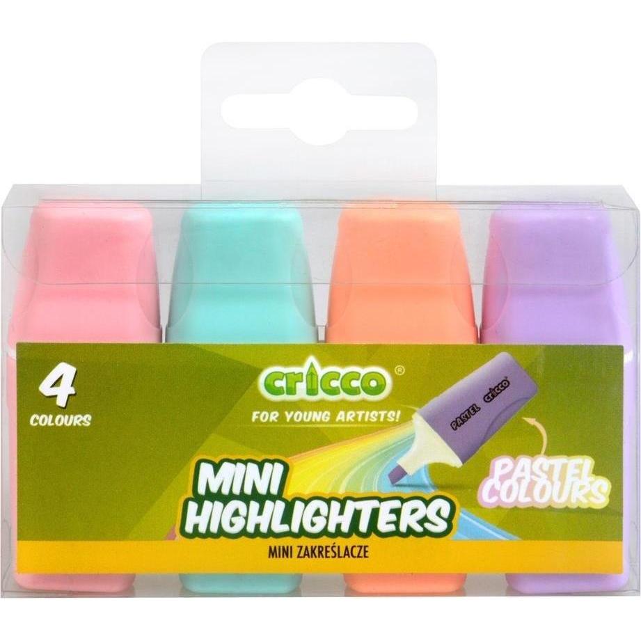 Cresco, Evidenziatori, Mini-Pastell-Textmarker 4 Farben Cricco (4X)