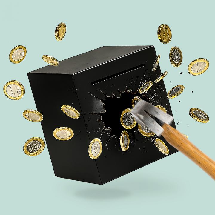 Productafbeelding Relaxdays Spardose nicht zum Öffnen (15 x 15 x 15 cm)