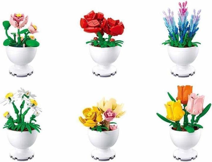 Sluban Assorted mini flowers in a pot