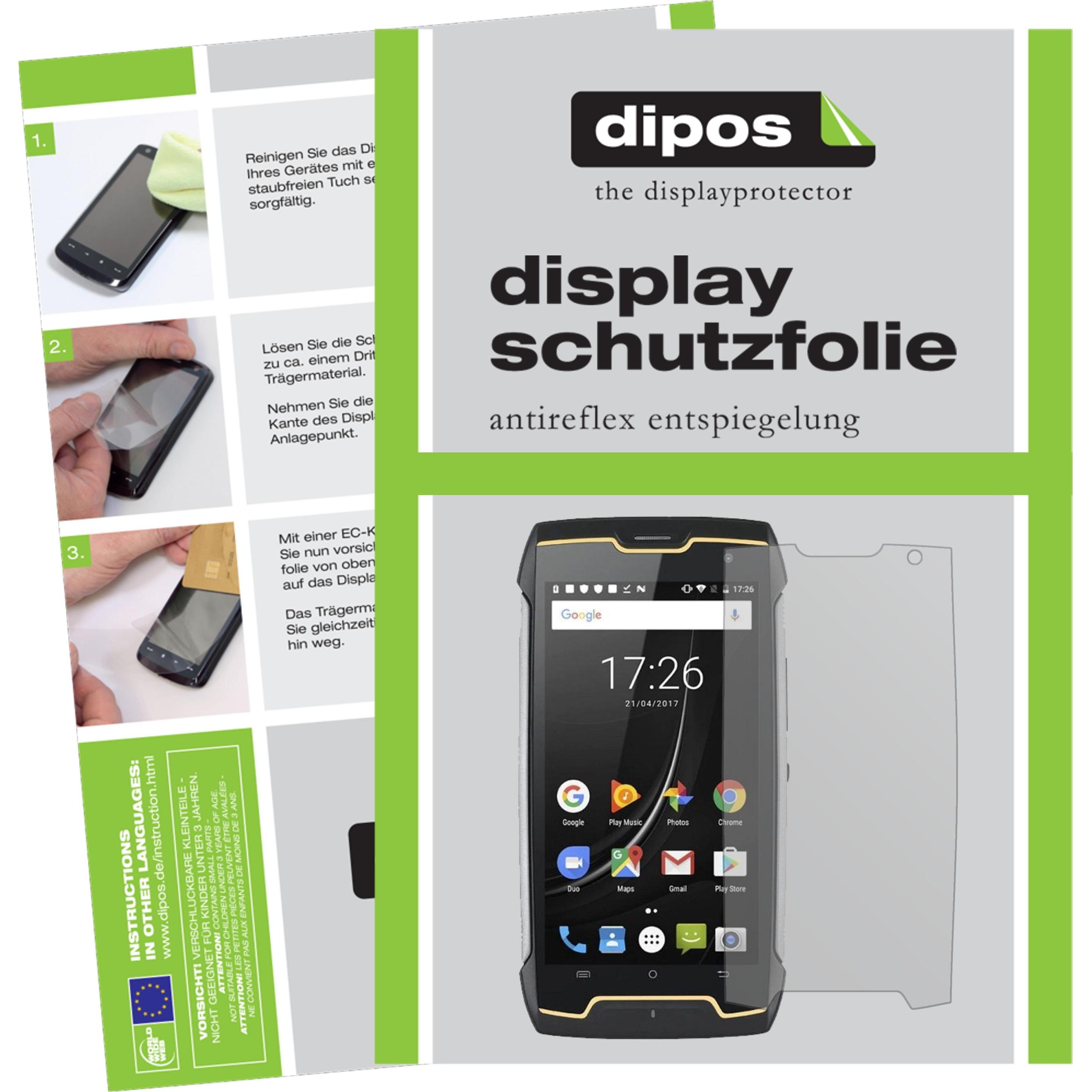 Dipos Displayschutzfolie Antireflex (2 Stück, Cubot King Kong CS), Smartphone Schutzfolie, Transparent