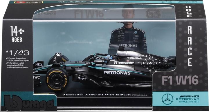 Actual product image Bburago Mercedes-AMG F1 W16 1/43 Russell 2025