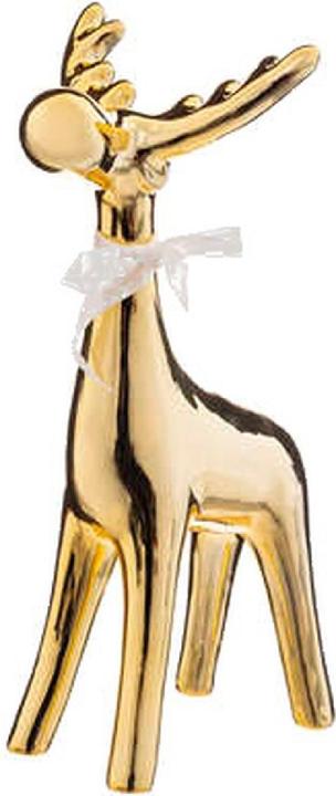 Fééric Lights & Christmas Goldene Rentierdekoration aus Keramik H26 cm