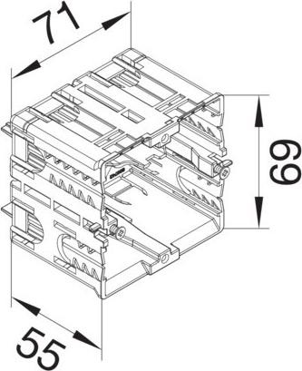 Produktbild Hager Brüstungskanal Geräteeinbaudose (7.10 cm)