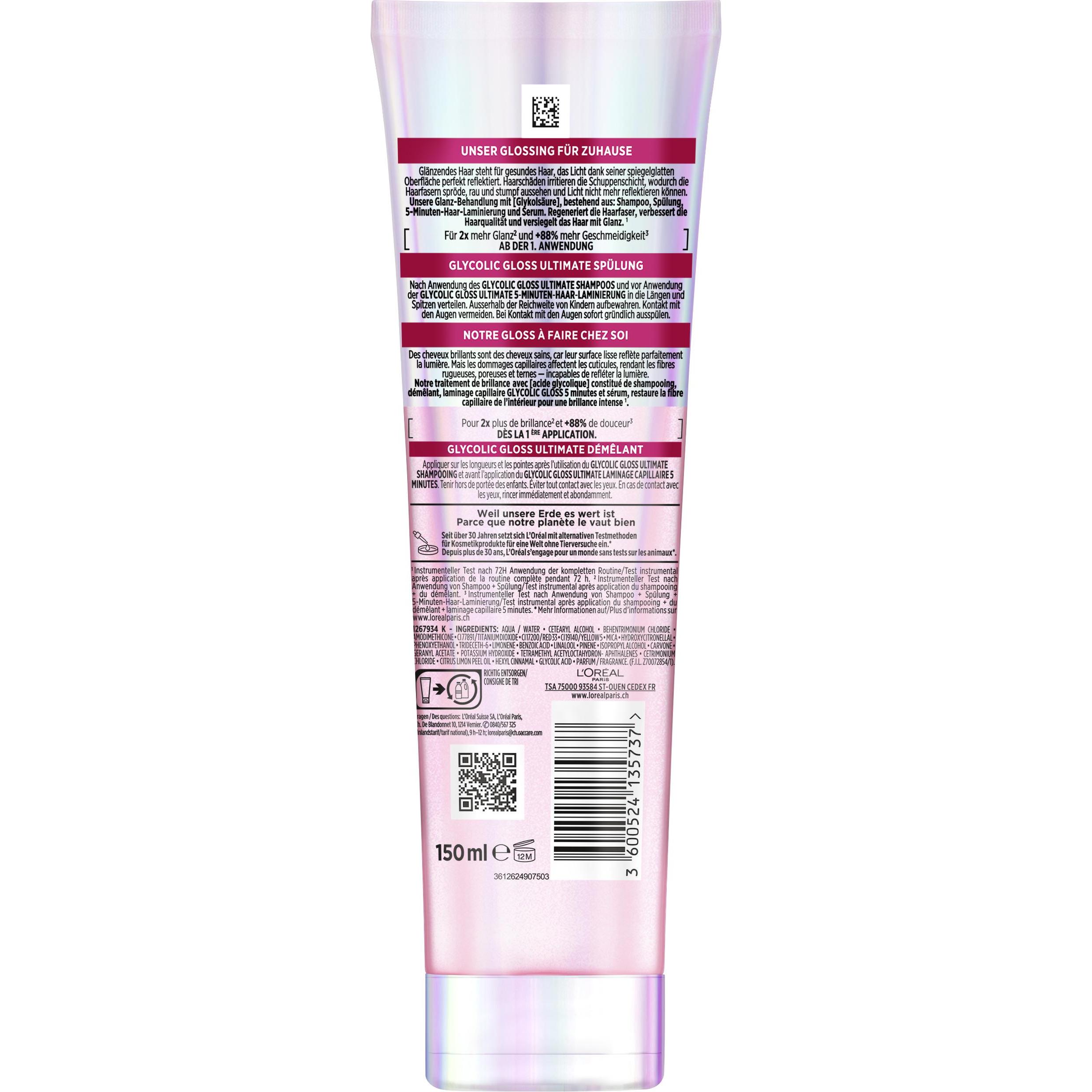 L'oréal Paris Unisex Bambino Balsamo, Elseve Balsamo Glicolico Gloss (150 Ml)