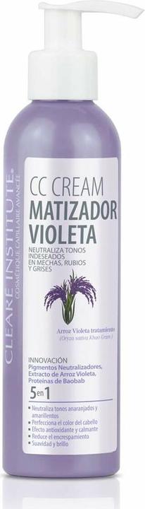 Produktbild Clearé Institute Violet Mattifying CC Cream 200ml - Neutralisiert unerwünschte Töne in Highlights, Blond