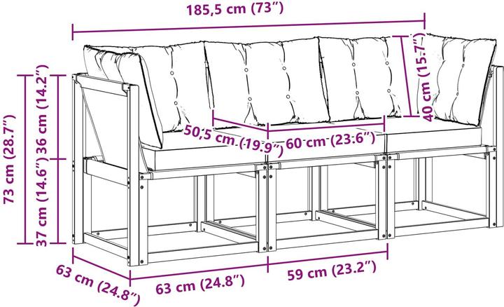 Produktbild vidaXL Gartenmöbel