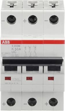 Actual product image ABB LS S203M-K50UC Automatic circuit breakerÂ K-Char., 10kA, 50A, 3P
