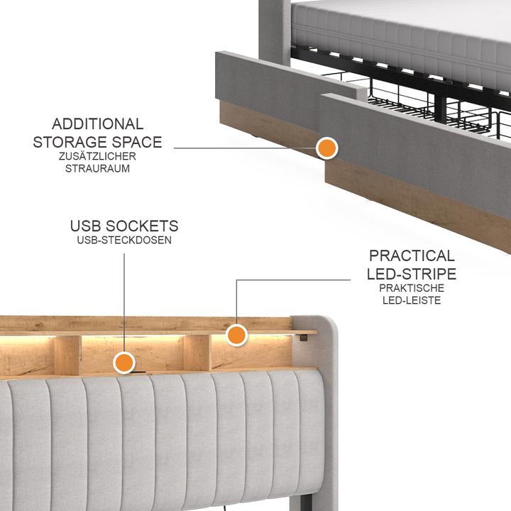 Actual product image VitaliSpa Nura with mattress (160 x 200 cm)