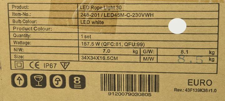 Immagine prodotto MK Illumination MK Rope Light 30 QF+, 45m LED Ø 13 mm, 30 LED/1.0m (45 m)