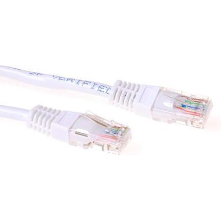 ACT White 20 meter U/UTP CAT5E patch cable with RJ45 connectors. Cat5e u/utp white 20.00m (U/UTP, CAT5, 20 m), Netzwerkk...
