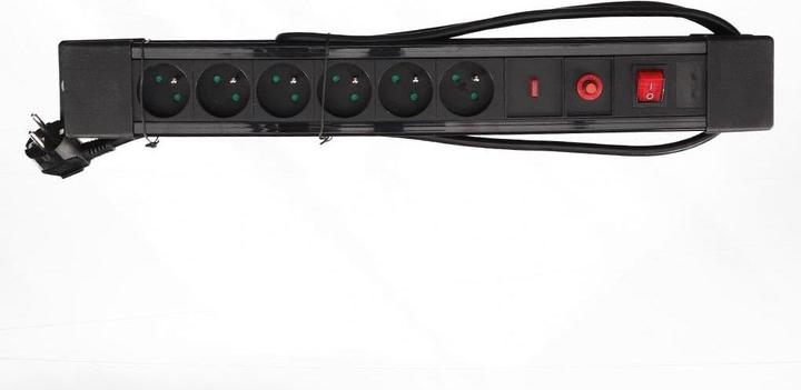 Actual product image Velleman 8-Way Socket-Outlet With Overload & Surge Protection - Pin Earth (8x, CEE 7/5, 1.50 m)