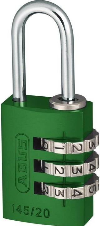 Produktbild Abus Zahlenschloss 145/20 Lock-Tag Grün Aluminium