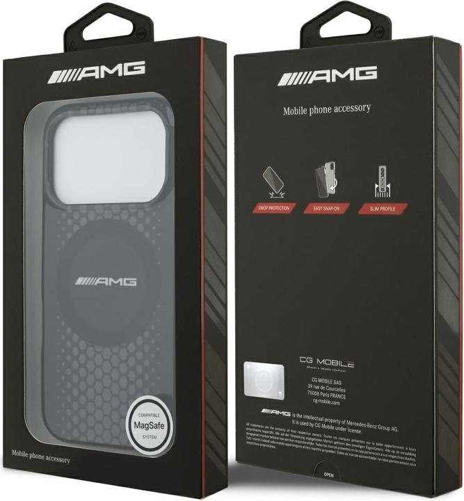 Produktbild Mercedes Case AMG Double Layer Transparent Graphics MagSafe for iPhone 17 Pro black (Apple iPhone 17 Pro)