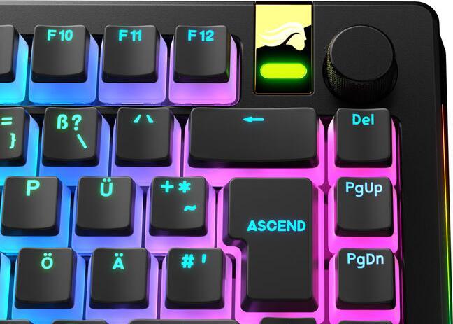 Produktbild Glorious Aura V3 Keycaps, ISO Layout (DE), PBT, Doubleshot - Schwarz