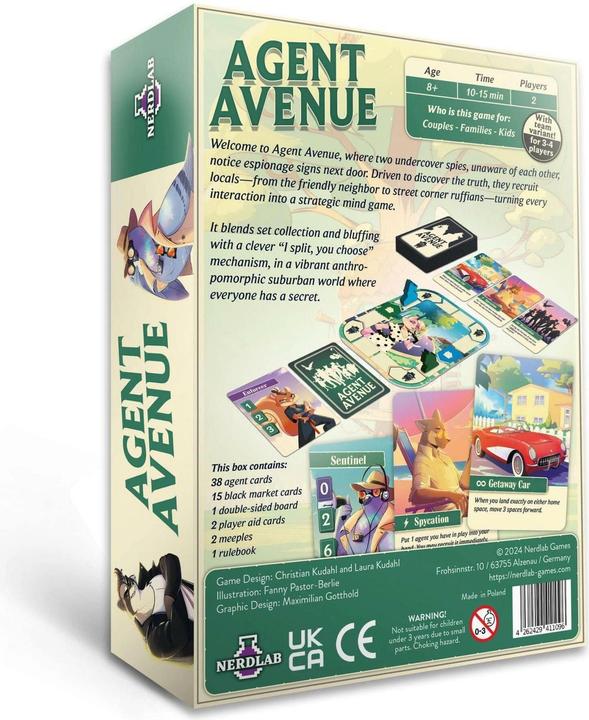 Produktbild Nerdlab Games Agent Avenue (deutsch) (Deutsch, 2 Spieler)