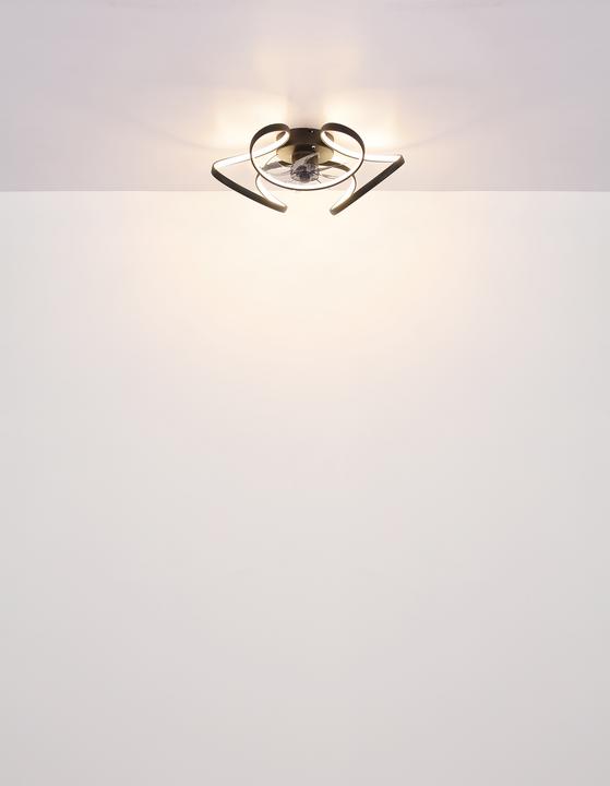 Produktbild Globo Deckenventilator Leonhard schwarz LED (54 dB)