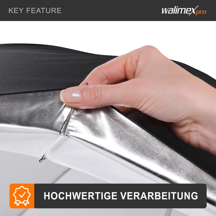 Produktbild Walimex pro pro 2in1 Reflex- Durchlichtschirm (Schirm, 150 cm)