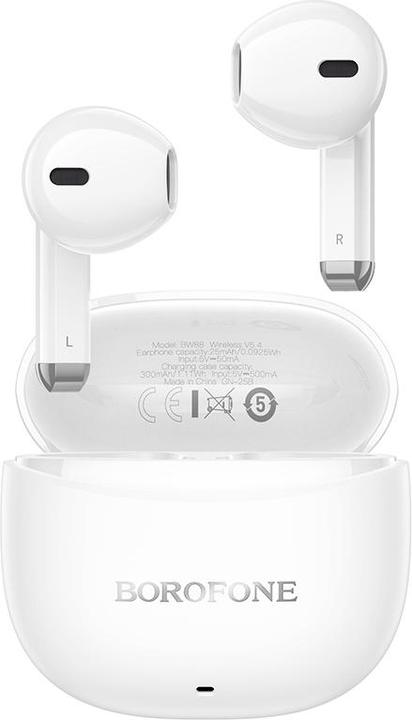 Actual product image Borofone BW88 Deep Rhyme, White (Wireless)