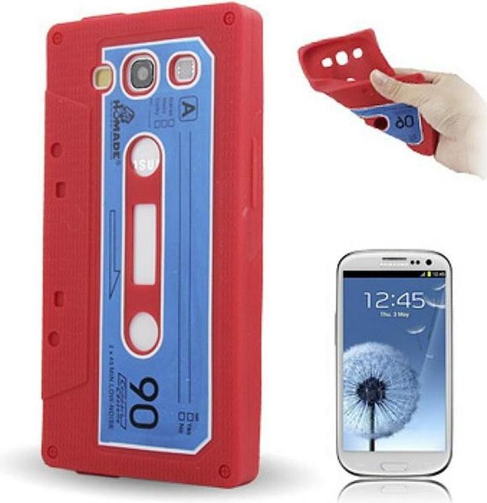 Produktbild König Design Silikon Hülle Kassette für Handy Samsung I9300 Galaxy S3 Rot (Samsung Galaxy S3 Neo, Samsung Galaxy S3)