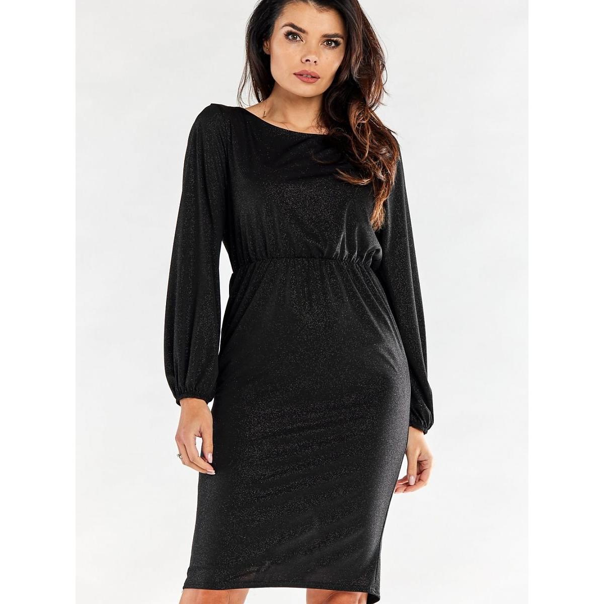Awama, Damen, Kleider, Abendkleid, Schwarz, (L)
