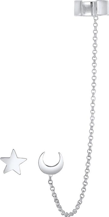 Produktbild Elli Ohrringe Earcuff Astro Sterne Halbmond Blogger 925 Silber (925er Sterling Silber)