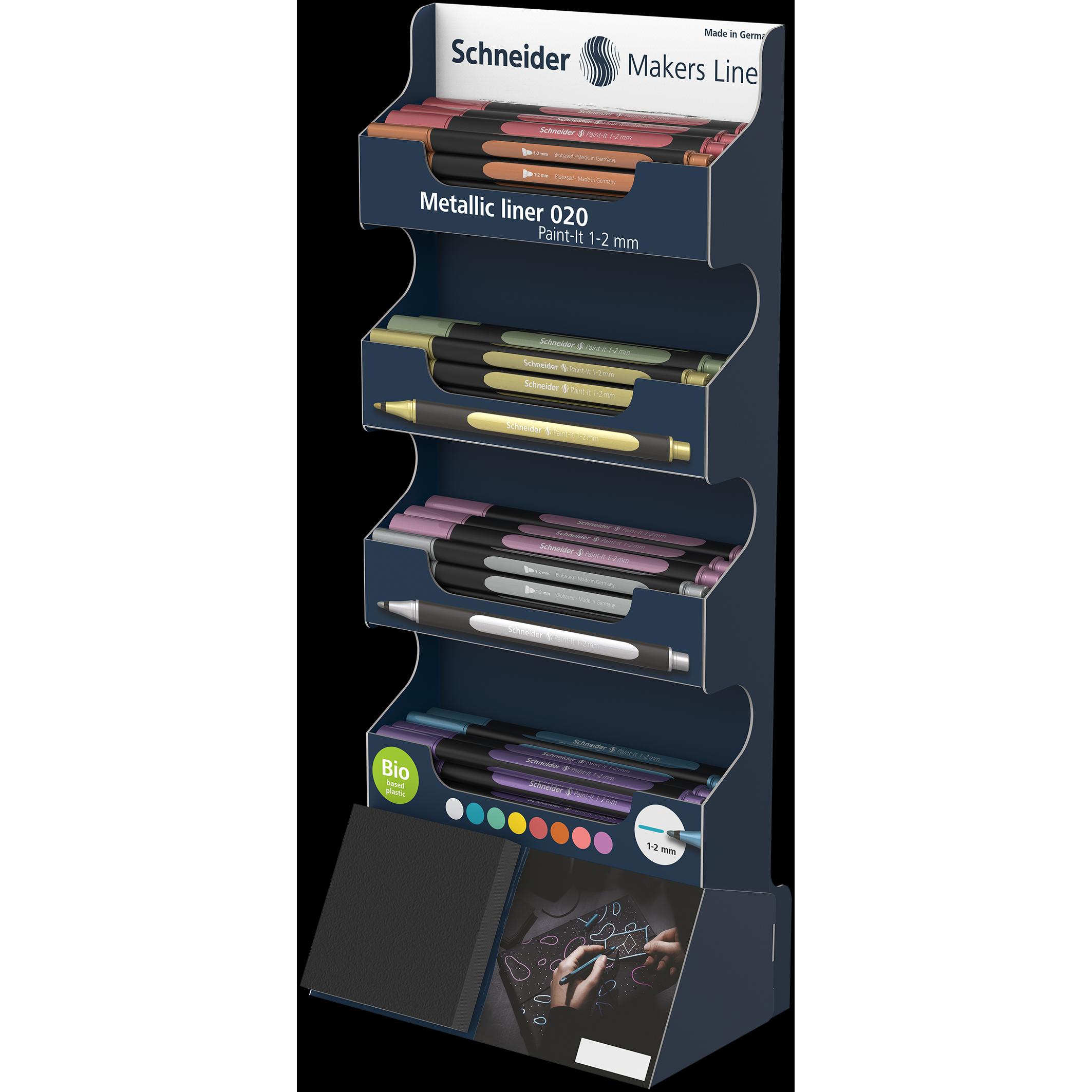 Schneider, Kasse, Display Metallicliner Paint-It 020