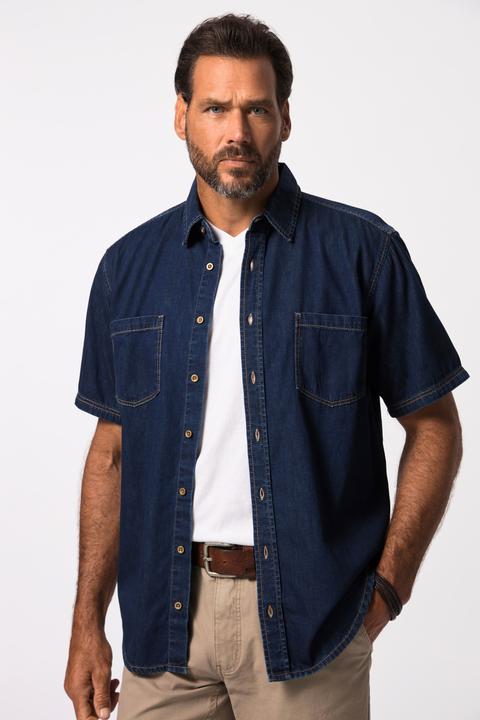 Immagine prodotto JP1880 Denimhemd, Denim, Halbarm, Modern Fit Passform, Kent Kragen, bis Gr. 8XL (7XL)