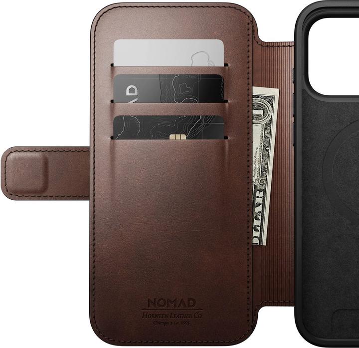 Immagine prodotto Nomad Modern Leather Folio - Lederhülle für iPhone Max, Horween-Leder (Apple iPhone 17 Pro Max)