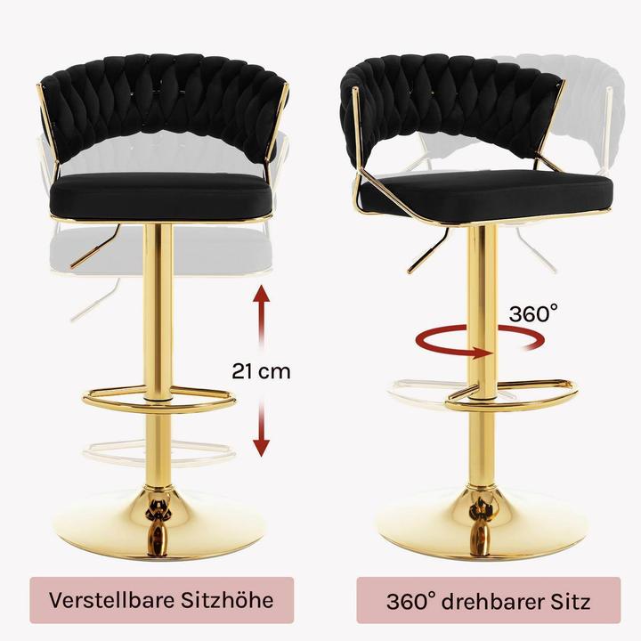 Produktbild Woltu 2x Barhocker höhenverstellbar