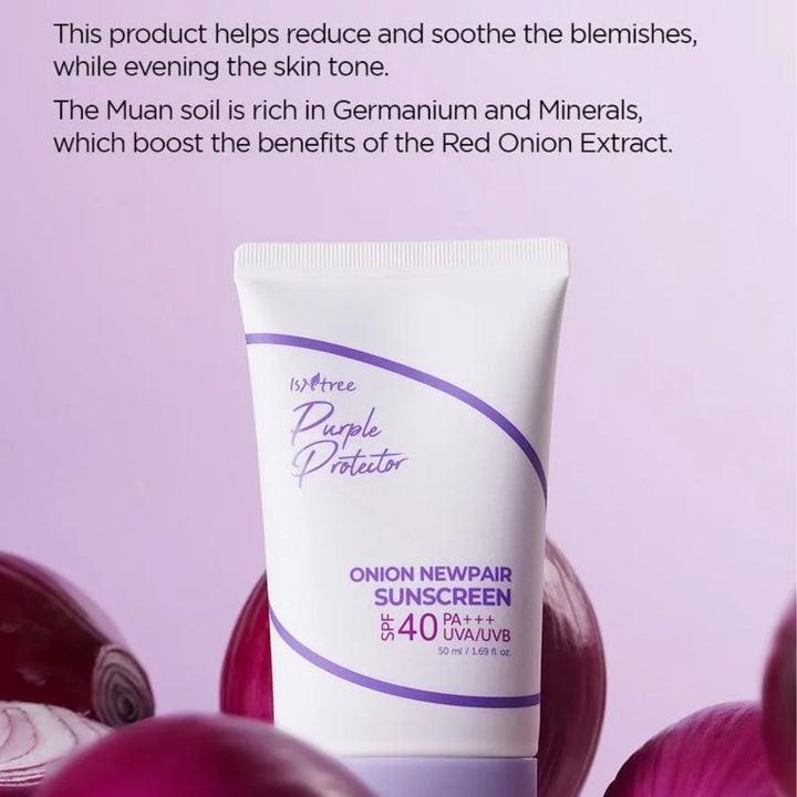 Actual product image Isntree - Onion Newpair Sunscreen Spf 40 Pa+++ (Sun cream face, 50 ml)