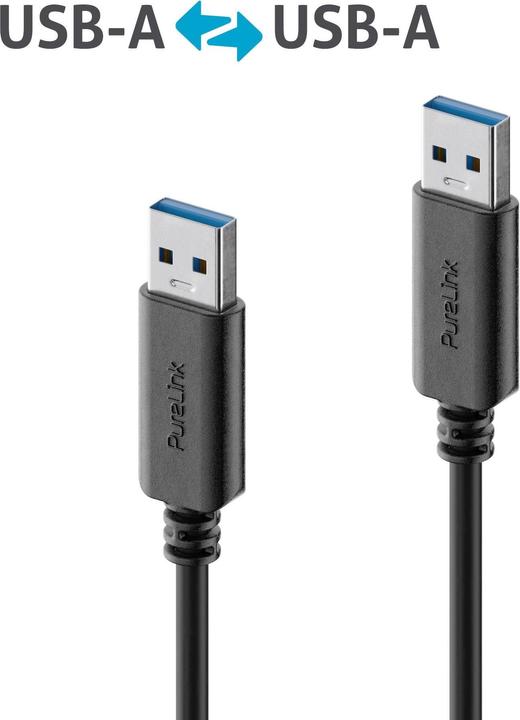 Produktbild Purelink USB 3.1-Kabel (Gen 1) USB-A 0.5 m Schwarz (0.50 m, 15 W)