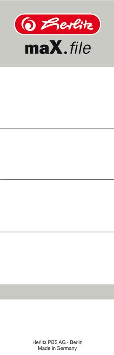 Herlitz Ordnerrücken-Etikett, 60 x 190 mm, kurz-breit, weiss selbstklebendes Papier