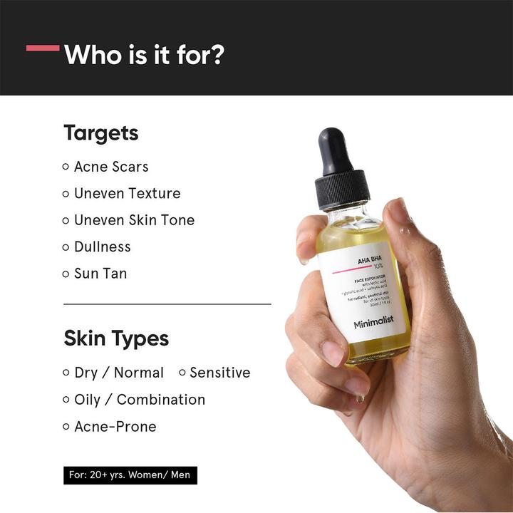 Image du produit Minimalist AHA BHA 10% Face Exfoliator (Gommage, 30 ml)