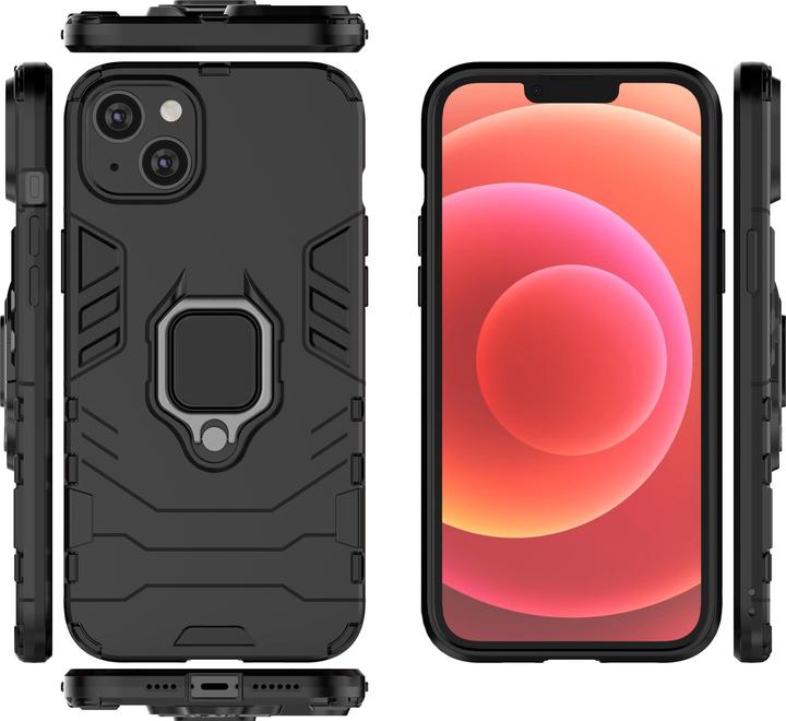 Produktbild Hurtel Ring Armor case for iPhone 14 Plus armored cover magnetic holder ring black (Apple iPhone 14 Plus)