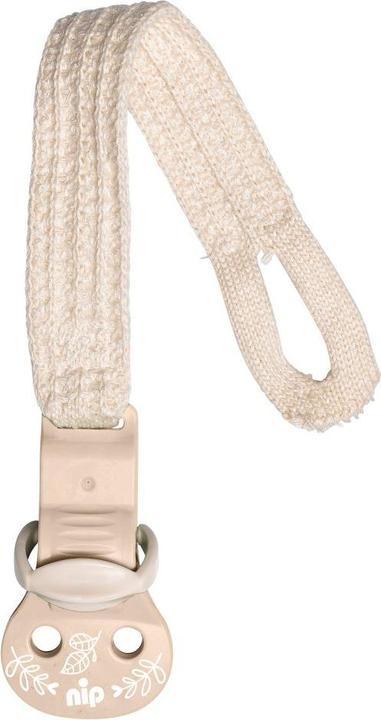 Produktbild NIP Schnullerketten Schnullerband stay green - aus Bio-Baumwolle - Beige (1 x)