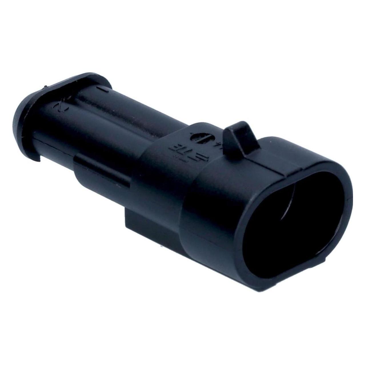 Kalitec 10 Stück Amp 0-0282104-1 Superseal Stiftgehäuse 2-polig I Original Vom Deutschen Händler, Elektronikkabel + Stecker, Schwarz
