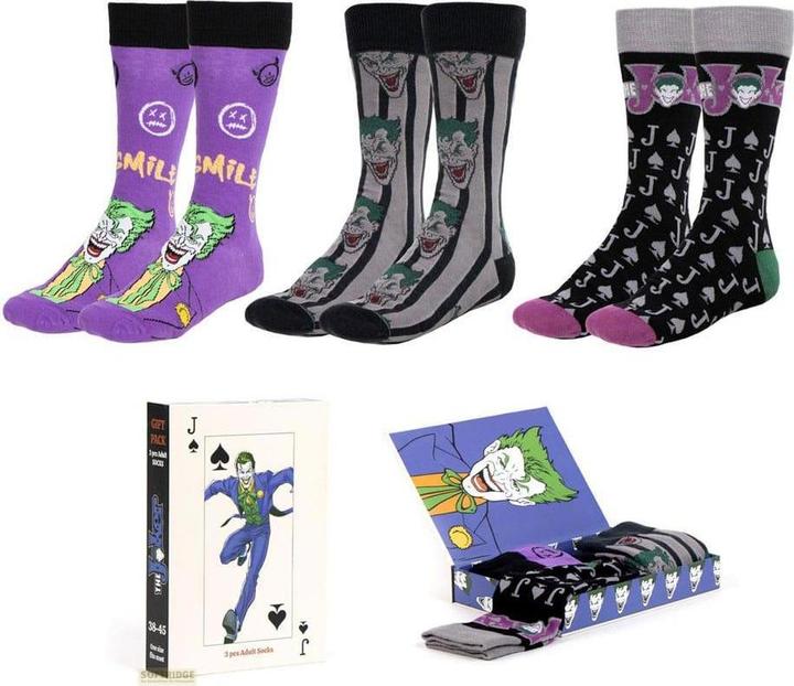 Actual product image Batman CERDÁ LIFE'S LITTLE MOMENTS Pack Calcetines 3 Piezas Joker Socks, Multicoloured, 38-45 (pack of 3, 38 - 45)